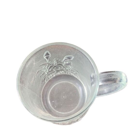 Vintage Pasari Livia Frosted Glass Rose Mug Cup Coffee Tea Classic Style - Picture 9 of 12